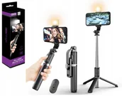 Selfie stick - Kijek Do Selfie Stick Tripod Statyw Pilot Led - miniaturka - grafika 1