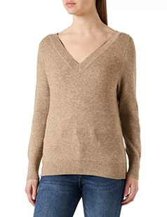 ONLY Damski sweter ONLKATIA L/S z dekoltem w serek CC CS KNT, beżowy, XS - Swetry damskie - miniaturka - grafika 1