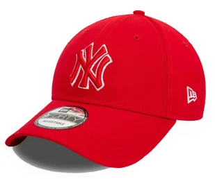 Czapka z daszkiem NEW ERA NY Yankees Team Outline Red 9FORTY - Czapki damskie - miniaturka - grafika 1