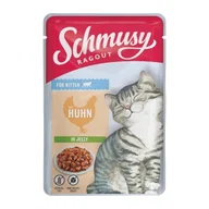 Mokra karma dla kotów - Schmusy Ragout mokra karma dla kociąt w sosie Kurczak 88x100 g - miniaturka - grafika 1