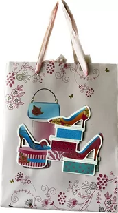 Papierowa Torebka Na Prezent Różowa 3D - Opakowania i torebki na prezenty - miniaturka - grafika 1