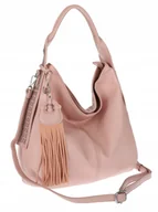 Torebki damskie - Torebka Damska Listonoszka Worek Shopper Torba na Ramię MC748 Różowa - miniaturka - grafika 1