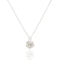 Naszyjniki - Naszyjnik srebrny z kwiatem róży - miniaturka - grafika 1