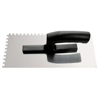 Narzędzia murarskie - Paca nierdzewna 28 x 12 cm ząb 8 x 8 ABS żółta - miniaturka - grafika 1