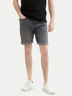 Spodenki męskie - Tom Tailor Szorty jeansowe 1040194 Szary Regular Fit - miniaturka - grafika 1