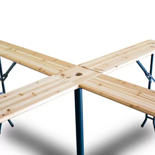 Krzyżowy stół barowy piwny składany - Meble ogrodowe - miniaturka - grafika 4