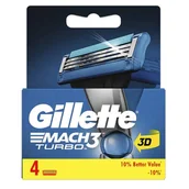 Maszynki do golenia i wkłady - Gillette Mach3 Turbo Wkłady do Maszynek, 4 Szt. - miniaturka - grafika 1
