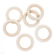 Pasmanteria - Drewniane kółko do makramy 55mm, 6 szt. - miniaturka - grafika 1