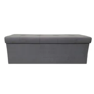 Pufy i podnóżki - Pufa z dużym schowkiem z przeszyciami 120cm h-41 różne kolory - miniaturka - grafika 1