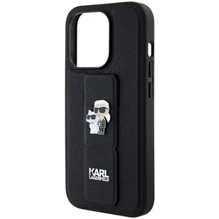 Etui Karl Lagerfeld KLHCP14XGSAKCPK Apple iPhone 14 Pro Max hardcase Gripstand Saffiano Karl&Choupette Pins czarny/black - Etui i futerały do telefonów - miniaturka - grafika 7