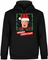 Bluzy męskie - BLUZA MĘSKA CZARNA ŚWIĄTECZNA NA PREZENT ŚWIĘTA KEVIN Z NADRUKIEM R-XL  MODEL  A432 - miniaturka - grafika 1