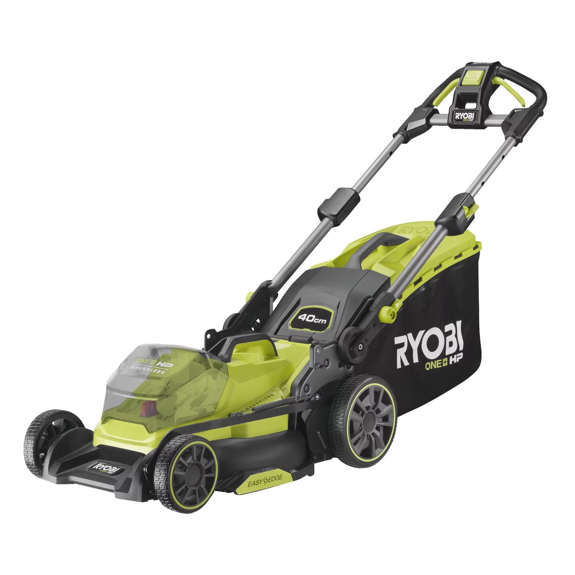 Ryobi Kosiarka bezszczotkowa akumulatorowa ONE+ HP 18V, szerokość koszenia 40 cm (samo narzędzie) | RY18LMX40B-0