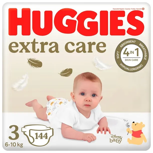 HUGGIES Pieluchy Extra Care 3 (6-10kg) 144 szt