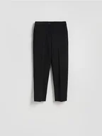 Spodnie damskie - Reserved - Spodnie cygaretki z kantem - czarny - miniaturka - grafika 1