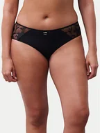 Majtki damskie - Chantelle Figi klasyczne Idyll C18UB0 Czarny - miniaturka - grafika 1