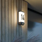 Lampy ogrodowe - Steinel Lampa elewacyjna z czujnikiem ruchu i zmierzchu Steinel L 14 S PIR max.60W E27 IP44 IK03 230V antracyt / stal nierdzewna - miniaturka - grafika 1