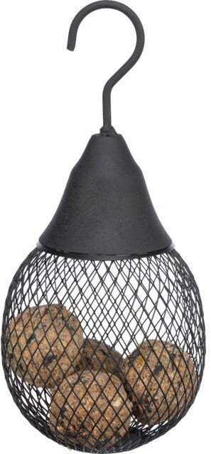 TRIXIE Food Dispenser, Hanging, Black, Metal, 1.4 L, 140 mm, 290 mm