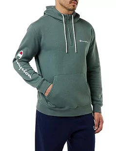 Champion Legacy American Classics-Maxi-Logo Powerblend polar Half Zip Męska bluza z kapturem, Zielony Blg, XXL - Bluzy męskie - miniaturka - grafika 1