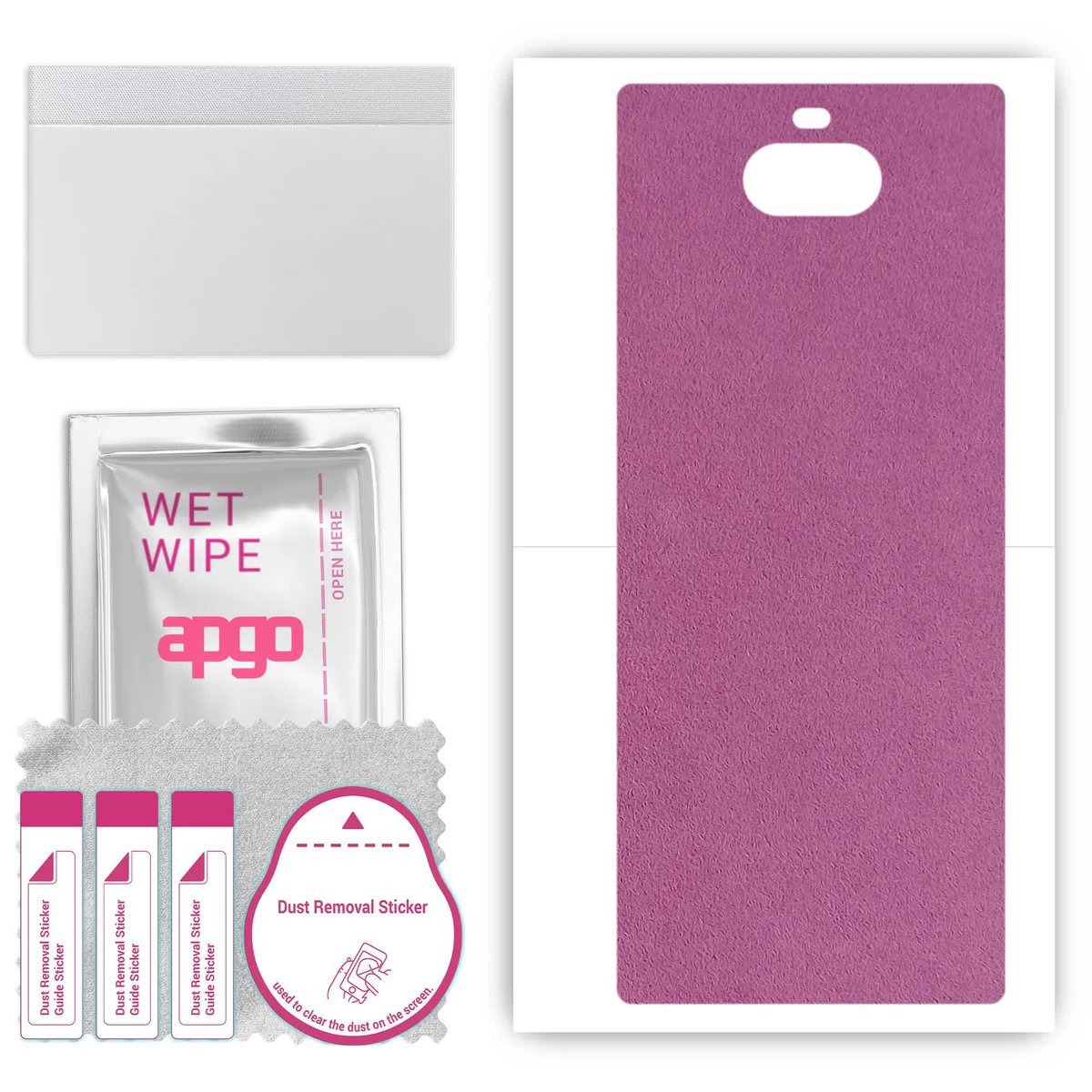 Folia naklejka skórka strukturalna na TYŁ Zamsz do Sony Xperia 10 Plus - Zamsz Fioletowy - apgo SKINS