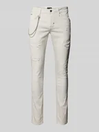 Spodnie męskie - Jeansy o kroju tapered fit z łańcuszkiem - miniaturka - grafika 1