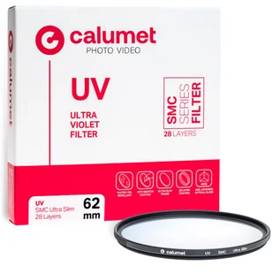 Calumet Filtr UV SMC 62 mm Ultra Slim 28 warstw - Kup za 116,10 zł (taniej o 10 %) wpisując w koszyku kod: ORANGECALUMET10 - Filtry fotograficzne - miniaturka - grafika 1