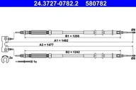 Linki hamulca postojowego - ATE LINKA HAMULCA 24.3727-0782.2 OPEL CORSA 1.2 LPG 11 - miniaturka - grafika 1