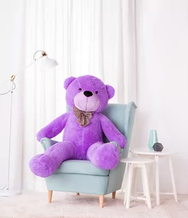 Miś Gustaw, Duży Miś Classico, fioletowy, 160 cm - Maskotki i pluszaki - miniaturka - grafika 1