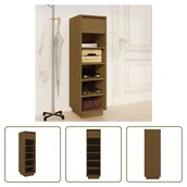 Szafki na buty - The Living Store Stojak na buty miodowy brąz 30x34x105 cm lite drewno sosnowe - miniaturka - grafika 1
