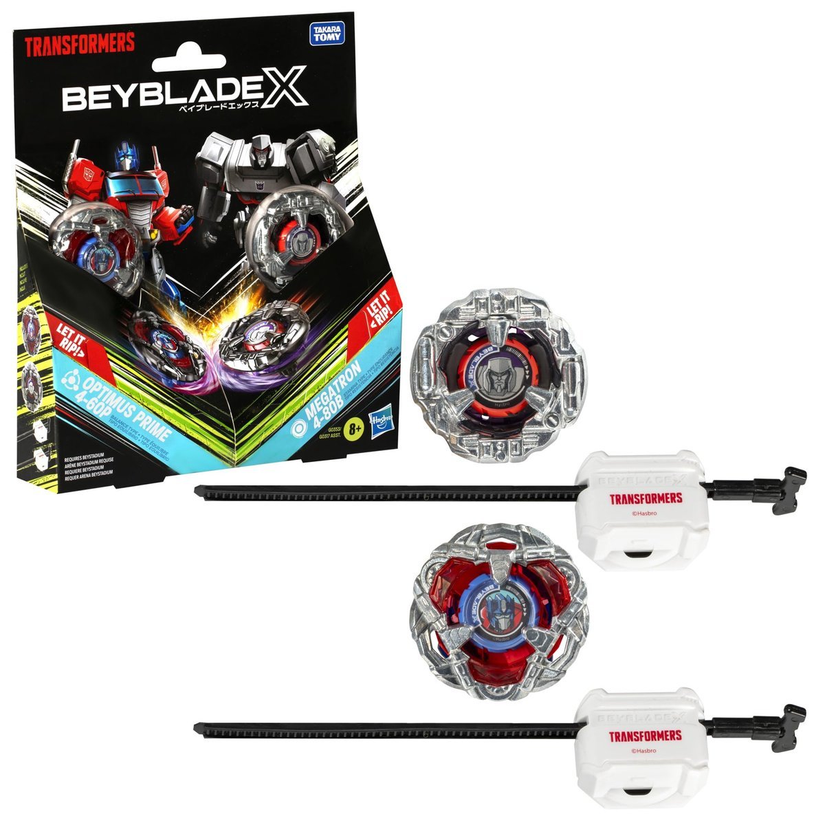 Wielopak Beyblade X Transformers Collab Optimus Prime 4-60P kontra Megatron 4-80B