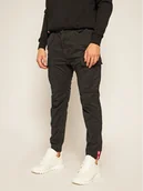 Spodnie męskie - Alpha Industries Joggery Airman 188201 Czarny Tapered Fit - miniaturka - grafika 1