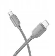 Kable USB - HOCO kabel Typ C do Typ C 3A 60W X113 1 m szary - miniaturka - grafika 1