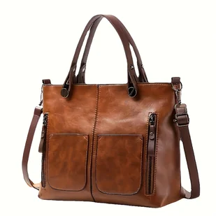 TEMU 1 Szt. Torba Na Ramię Dla Kobiet, Retro Torba Pracownicza Na Ramię, Wielofunkcyjna Torba Na Ramię O Dużej Pojemności - Inne - miniaturka - grafika 1