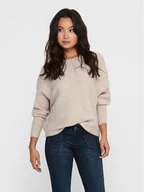 Swetry damskie - ONLY Sweter 15168705 Beżowy Regular Fit - miniaturka - grafika 1