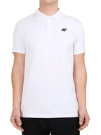 Koszulki męskie - Męska koszulka polo 4F t-shirt polówka M0770 10S biały 3XL - miniaturka - grafika 1