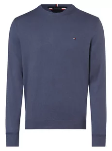 Tommy Hilfiger - Sweter męski z dodatkiem kaszmiru, niebieski - Swetry męskie - miniaturka - grafika 1