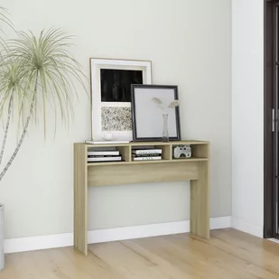 VidaXL Lumarko Stolik konsolowy, dąb sonoma, 105x30x80 cm, płyta wiórowa 808308 VidaXL - Ławy i stoliki kawowe - miniaturka - grafika 1