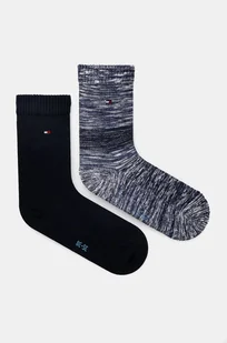 Tommy Hilfiger skarpetki 2-pack damskie kolor granatowy 701229862 - Skarpetki damskie - miniaturka - grafika 1