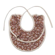 Śliniaki i fartuszki - Hi Little One śliniak wiązany BOHO FLO Rust Pom Pom - miniaturka - grafika 1