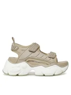 Sandały damskie - Buffalo Sandały Binary Track 1602297 Beżowy - miniaturka - grafika 1