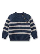 Swetry dla chłopców - Sanetta Kidswear Sweter w kolorze niebiesko-beżowym - miniaturka - grafika 1