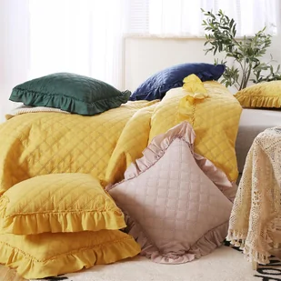 Narzuta 140 x 200 Pikowana Dwustronna Ruffy Muszt - Narzuty - miniaturka - grafika 12