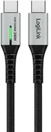 Kable USB - LogiLink USB-C 20 Gb/s, 240W 1.5m w oplocie czarny - miniaturka - grafika 1