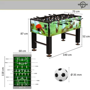 STÓŁ PIŁKARZYKI GRA ZRĘCZNOŚCIOWA LEEDS 60KG - Piłkarzyki - miniaturka - grafika 5