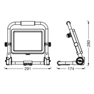 Oświetlenie warsztatowe - Ledvance LED-Worklight Value R-Stand reflektor LED 50W - miniaturka - grafika 1