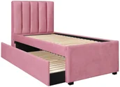 Stelaże pod materac - Łóżko różowe tapicerowane z wysuwanym stelażem R4-W31 - miniaturka - grafika 1