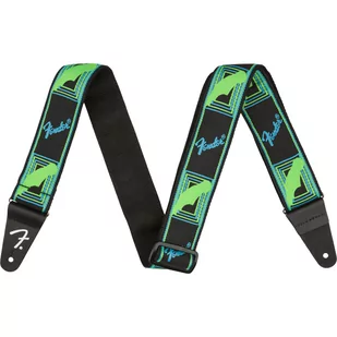 Fender Neon Monogrammed Strap Blue and Green 2&quot; - Inne akcesoria gitarowe - miniaturka - grafika 1