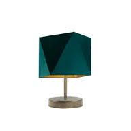 Lampy stojące - Złoto-zielona lampka nocna w stylu urban jungle PASADENA GOLD - miniaturka - grafika 1