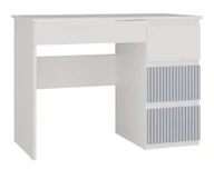 Biurka - Prawostronne biurko młodzieżowe nowoczesne biały + niebieski Genix 3X - miniaturka - grafika 1