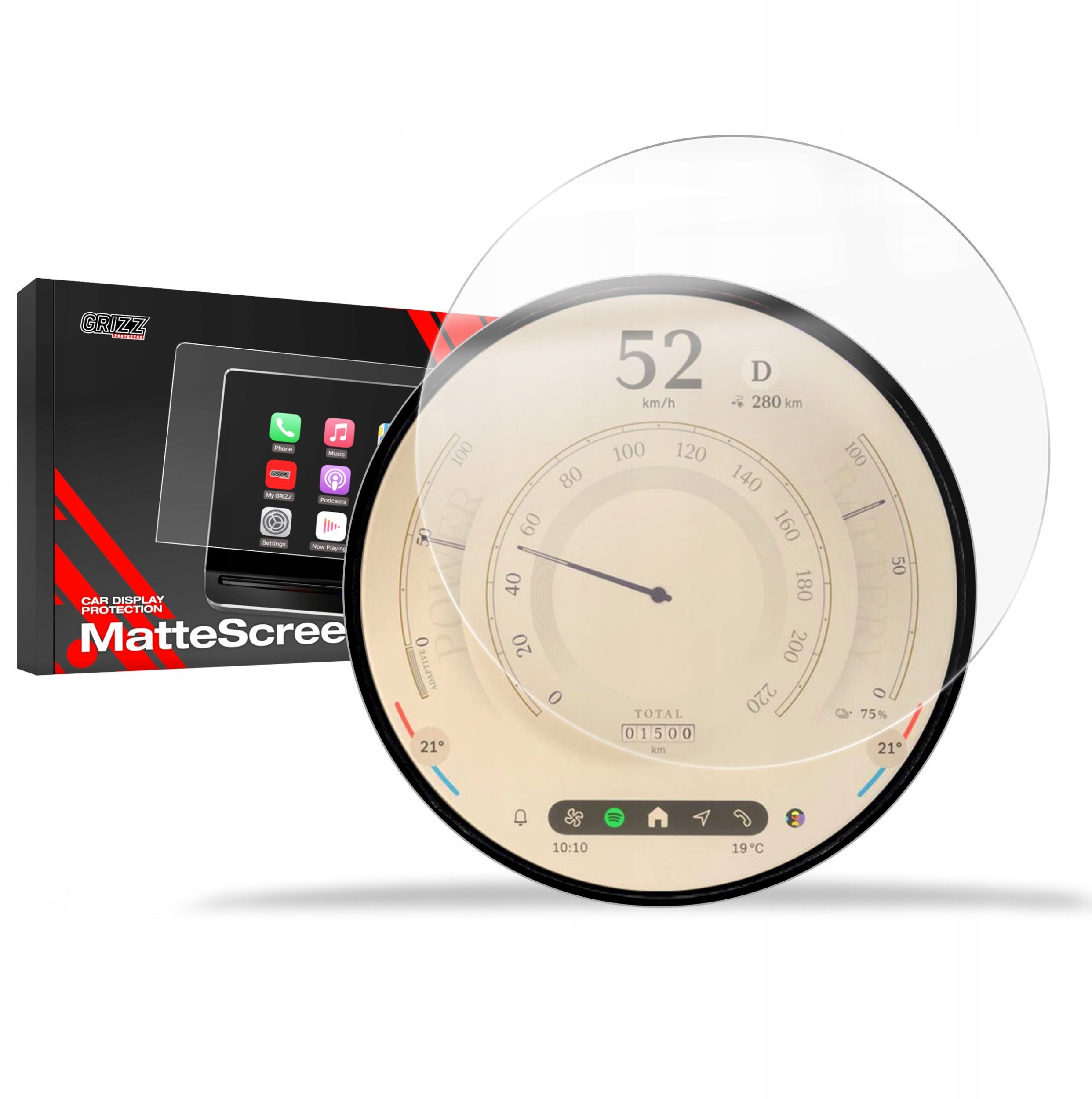 GrizzGlass Folia matowa CarDisplay Protection do Mini Cooper 4 2023-2024