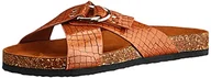 Sandały męskie - ONLY Onlmaxi-2 Pu Croc Crossover sandały męskie, brązowy - brązowy kamień - 37 eu - miniaturka - grafika 1